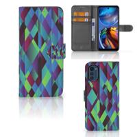 Motorola Moto E32 | Moto E32s | Book Case | Abstract Green Blue