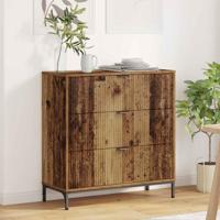 Dressoir met lade Oud hout 79.5 x 33 x 82 cm Bewerkt hout