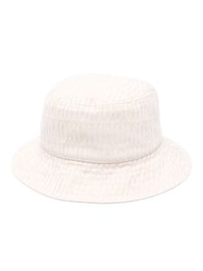 Moschino embroidered-logo bucket hat - Tons neutres