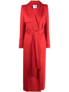 Galvan trench en laine vierge à taille ceinturée - Rouge