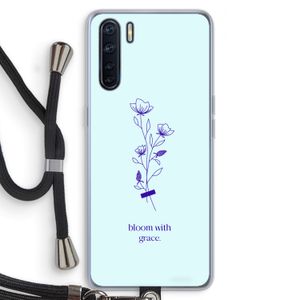 Bloom with grace: Oppo A91 Transparant Hoesje met koord