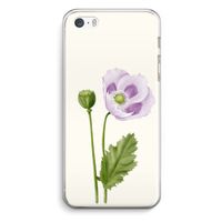 Purple poppy: iPhone 5 / 5S / SE Transparant Hoesje