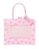 HEMA Cadeautas 24x11x20cm hartjes roze