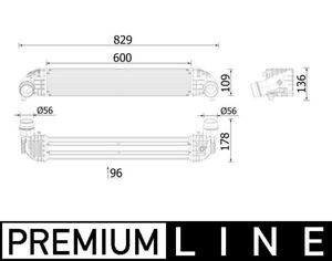 Intercooler, inlaatluchtkoeler CI615000P