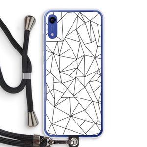 Geometrische lijnen zwart: Honor Play 8A Transparant Hoesje met koord