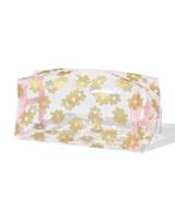 HEMA Etui 20x8.5cm Bloemenprint Goud Roze