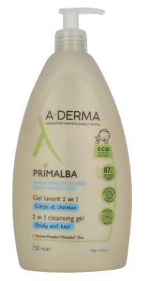 A-Derma Baby Primalba 2 In 1 Cleansing Gel 750 ml