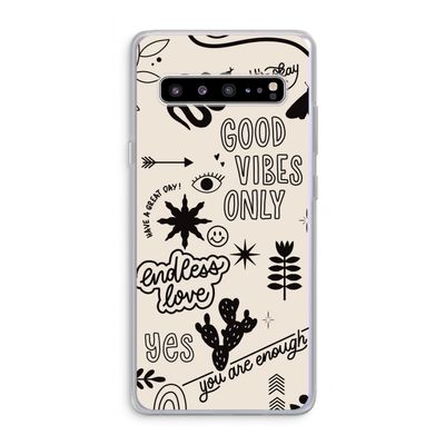 Good vibes: Samsung Galaxy S10 5G Transparant Hoesje
