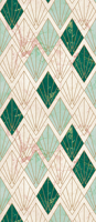 Art deco zeegroen patroon