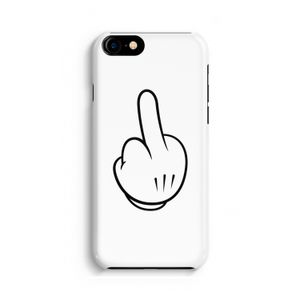 Middle finger white: iPhone 8 Volledig Geprint Hoesje