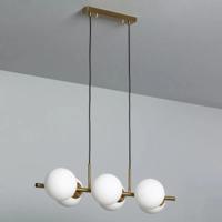 Hanglamp goud met opaalglas met E27 fittingen &apos;Tamara&apos;