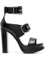 Alexander McQueen sandales en cuir à talon 125 mm - Noir