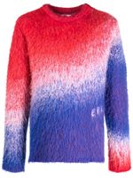 ERL pull en mohair mélangé à effet dégradé - Bleu