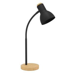 Eglo Landelijke bureaulamp Veradal zwart met hout 98831