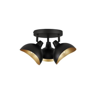 Lyora PlafondlampGeti S zwart met gouden binnenkant - 9555810