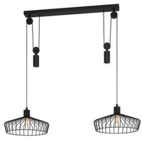 EGLO WInkworth hangende plafondverlichting E27 40 W Zwart - thumbnail