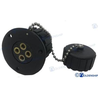 Enchufes y pasacables GS11032 - ENCHUFE NYLON 3 AMP. 4 POLOS