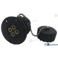 Enchufes y pasacables GS11032 - ENCHUFE NYLON 3 AMP. 4 POLOS