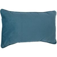 Bank/sierkussens huiskamer Sophia - 30 x 50 cm - Blauw - polyester - met rits