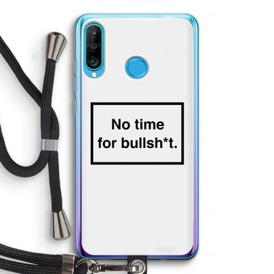 No time: Huawei P30 Lite Transparant Hoesje met koord
