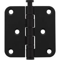 Intersteel Kogellagerscharnier ronde hoeken 76x76mm RVS zwart tot 50 kilo