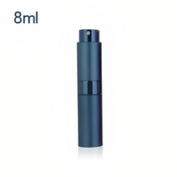 Luxe Mini Parfum Flesje - Navulbaar - 8 ml - Reisflesje - Parfumverstuiver - Mat Donkerblauw