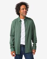 HEMA Herenoverhemd Billy pique donkergroen (donkergroen)