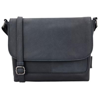 Beagles Leather Schoudertas met Overslag Benidorm Navy