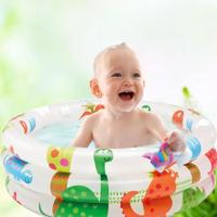 Cartoon dinosaurus patroon ronde opblaasbare baby zwembad babybed grootte: 61 x 22cm