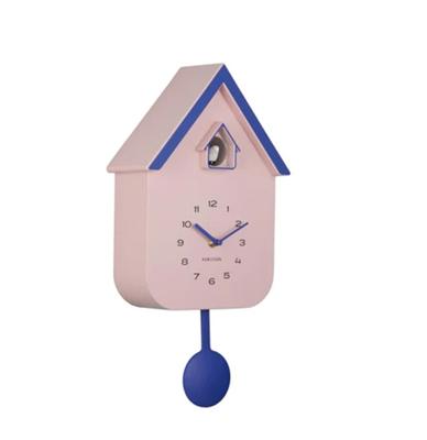 Karlsson Wandklok Dupla Color Cuckoo (Roze) Ø21.5cm