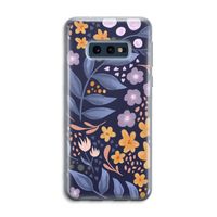 Flowers with blue leaves: Samsung Galaxy S10e Transparant Hoesje