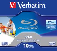 Verbatim BD-R SL 25GB 6x Printable 10 Pack Jewel Case 10 stuk(s) - thumbnail