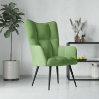 Relaxstoel fluweel lichtgroen