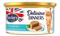 BUTCHER'S CLASSIC DELICIOUS DINNERS Nat kattenvoer Mousse Tonijn en zeevis 85 g