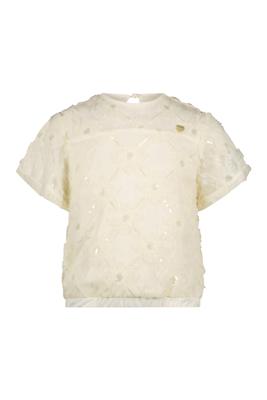 Le Chic Zomer top meisjes Off wit - tule bloemen - Earlyne