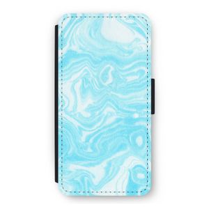 Waterverf blauw: iPhone 12 Pro Flip Hoesje