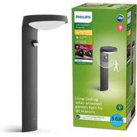 PHILIPS TYLA zonne-laadterminal, energieklasse A, bewegingsmelder, tot 250 lm, IP44 - Antraciet