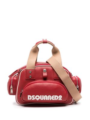 DSQUARED2 sac à main en cuir à logo imprimé - Rouge
