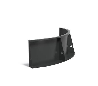 Keerwand aluminium binnenbocht 150x150x50cm.
