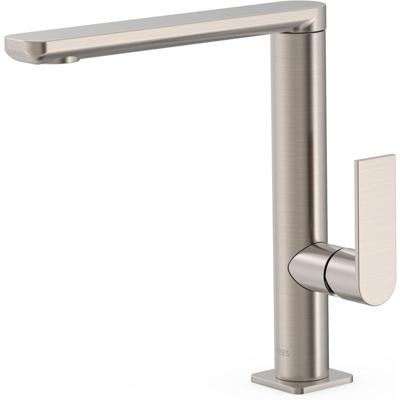 Wastafelkraan Tres Loft | Opbouw | Draaibare uitloop | Mengkraan | Hoog model | 1-hendel | Rond | RVS look