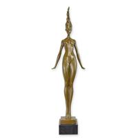 A MODERNIST BRONZE SCULPTURE OF A FEMALE NUDE - thumbnail