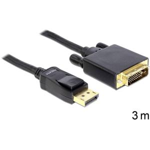 Delock 82592 DisplayPort-kabel DisplayPort / DVI Adapterkabel DisplayPort-stekker, DVI-D 24+1-polige stekker 3.00 m Zwart