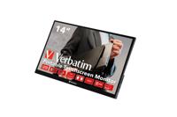 Verbatim PMT-14 Touchscreen monitor Energielabel: A (A - G) 35.6 cm (14 inch) 1920 x 1080 Pixel 16:9 6 ms HDMI, USB 2.0, USB-C, Hoofdtelefoon (3.5 mm jackplug)