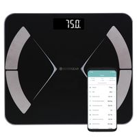 Slimme Bluetooth Weegschaal Zwart - Silvergear - thumbnail