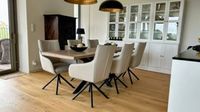 Set van 6 leren eetkamerstoelen - draaibaar - crème kleur leer - Echt leer, Industrieel, ontdek de vele Leersoorten en Kleuren bij ShopX