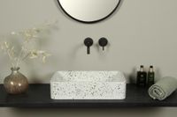 Waskom Terrazzo Wit Rechthoek 50x32,5 cm | TRZ-504lt - thumbnail