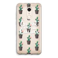 Cactus quote: Xiaomi Redmi 5 Transparant Hoesje