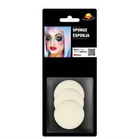3x stuks schmink / make up sponsjes rond - Schminksponzen - thumbnail
