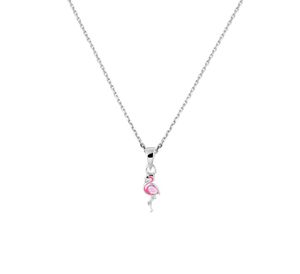 Ketting Flamingo zilver-emaille 1,1 mm 36 + 4 cm