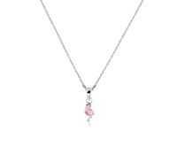 Ketting Flamingo zilver-emaille 1,1 mm 36 + 4 cm